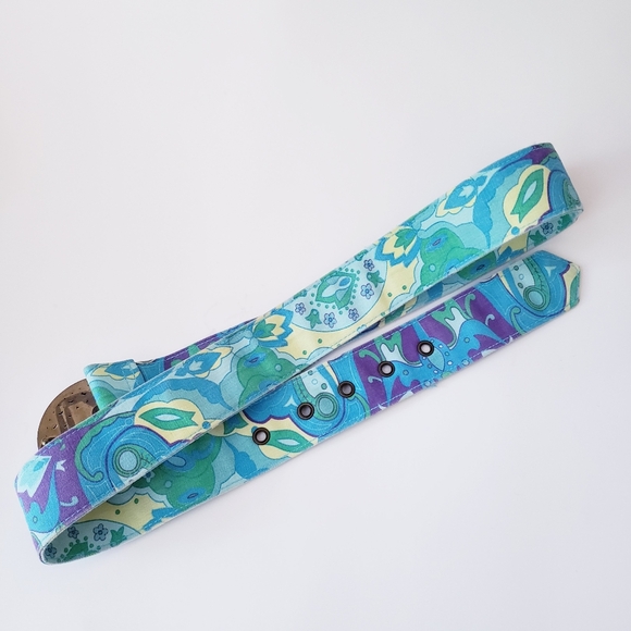 Vintage Blue Purple Colorful Belt - Picture 9 of 11